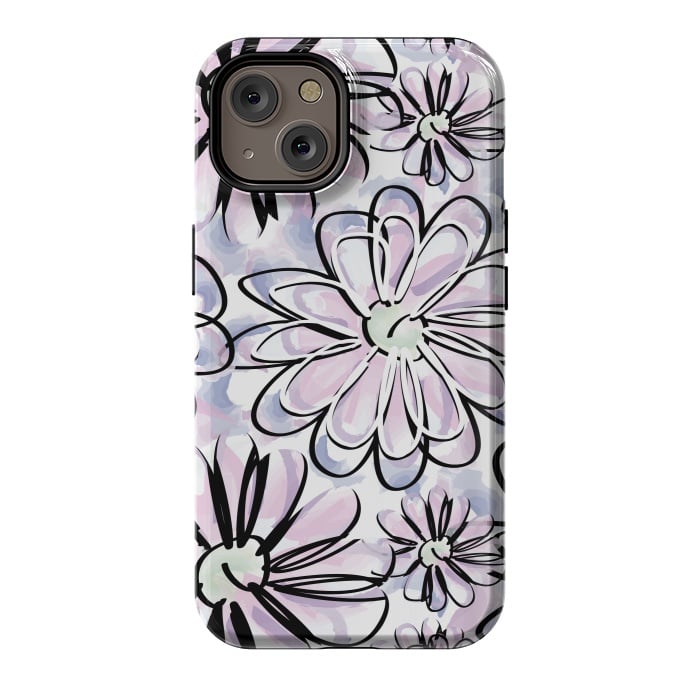 iPhone 14 StrongFit Watercolor flowers by Camila