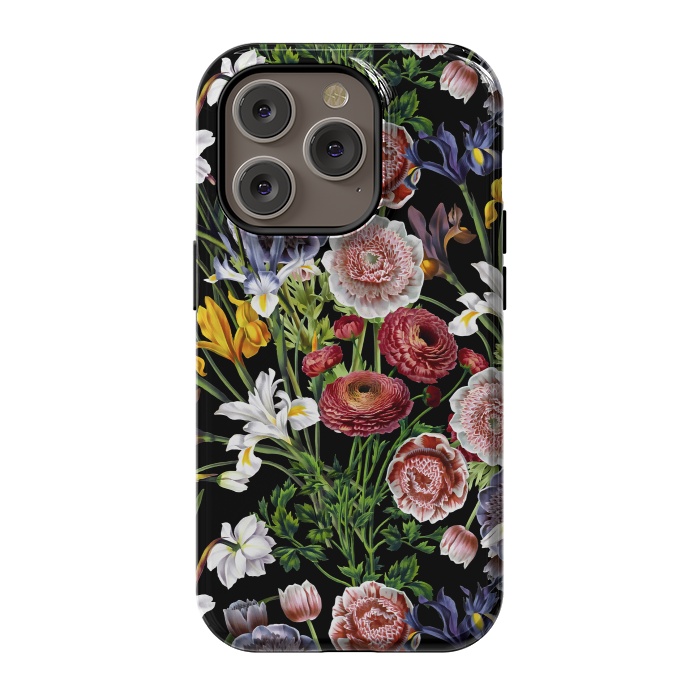 iPhone 14 Pro StrongFit Vintage Flower Pattern by  Utart