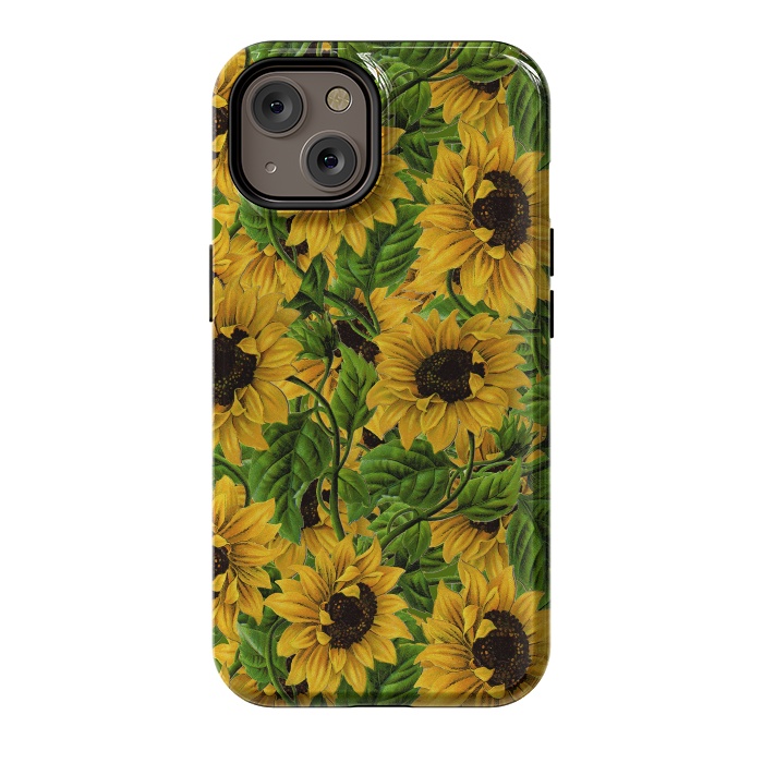 iPhone 14 StrongFit Vintage Sunflower Pattern by  Utart