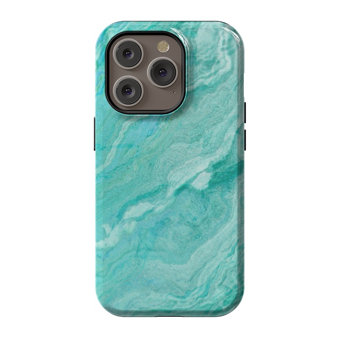 iPhone 14 Pro StrongFit beautiful ink turquoise Marble texture by  Utart