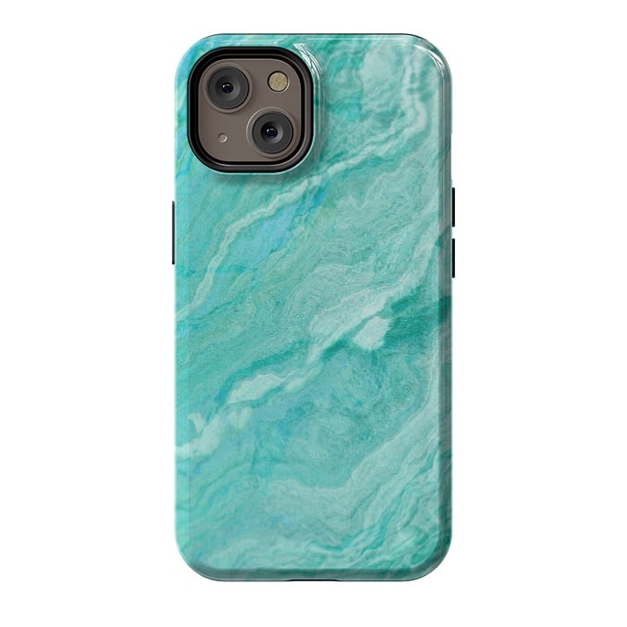 iPhone 14 StrongFit beautiful ink turquoise Marble texture by  Utart