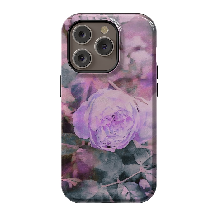 iPhone 14 Pro StrongFit Rose Mixed Media Art by Andrea Haase