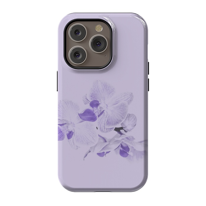 iPhone 14 Pro StrongFit Purple Orchid Flower by Andrea Haase