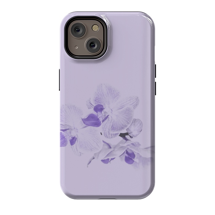 iPhone 14 StrongFit Purple Orchid Flower by Andrea Haase