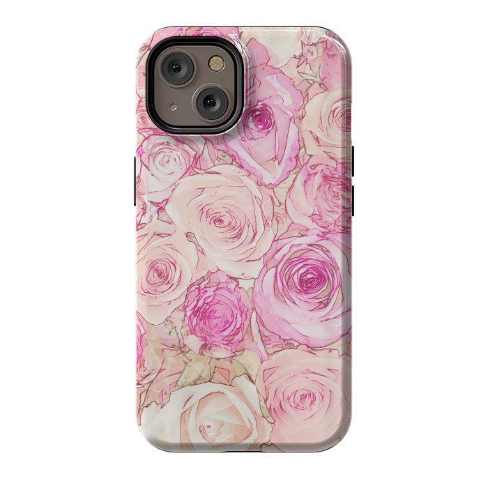 iPhone 14 StrongFit Pastel Rose Pattern by Andrea Haase