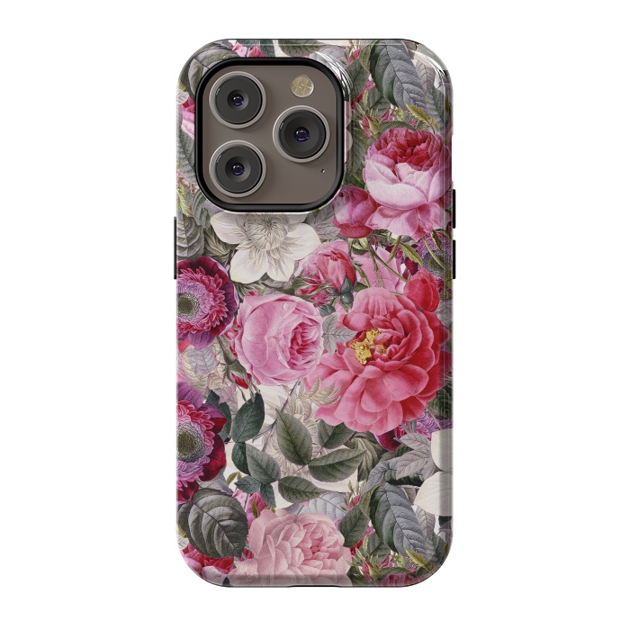 iPhone 14 Pro StrongFit Luxuriantly Vintage Flower Pattern by  Utart