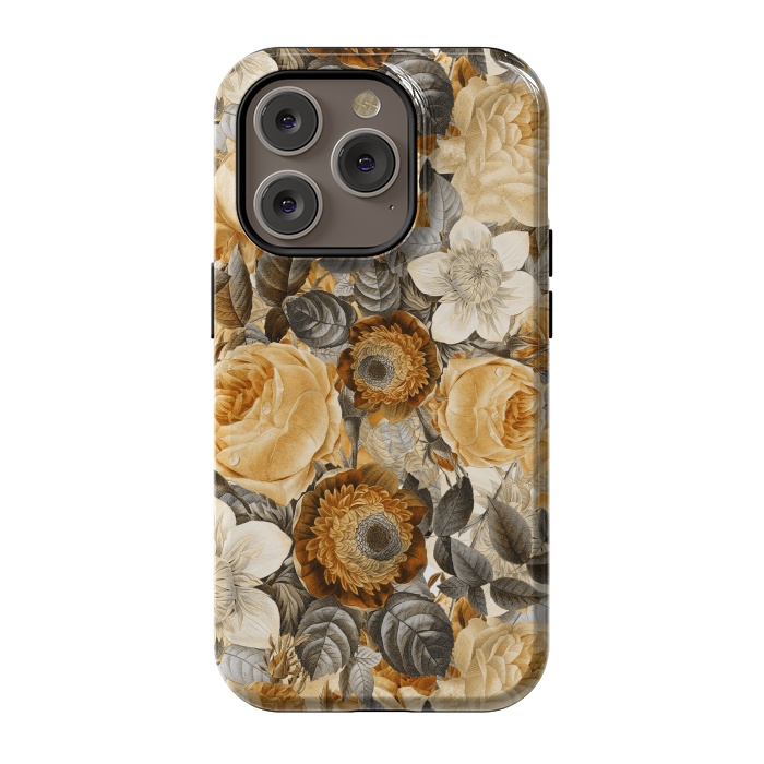 iPhone 14 Pro StrongFit luxuriantly gold vintage floral pattern by  Utart