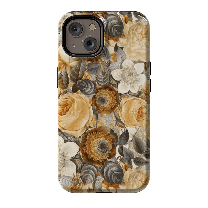 iPhone 14 StrongFit luxuriantly gold vintage floral pattern by  Utart