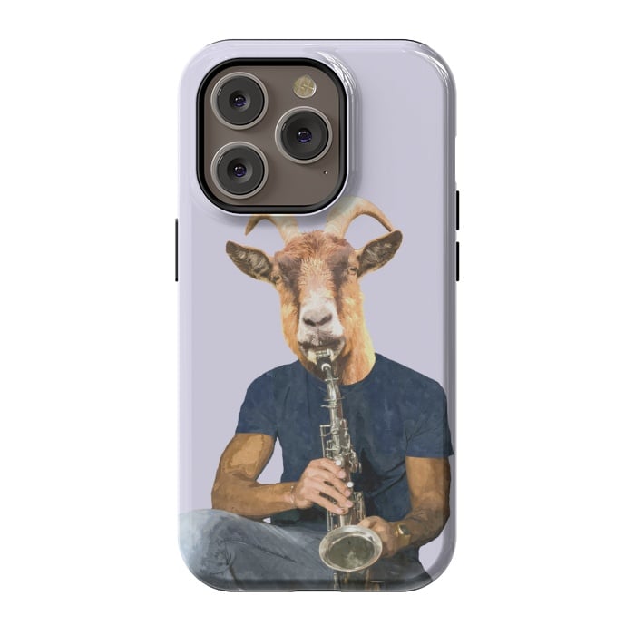 iPhone 14 Pro StrongFit Goat Musician Illustration by Alemi