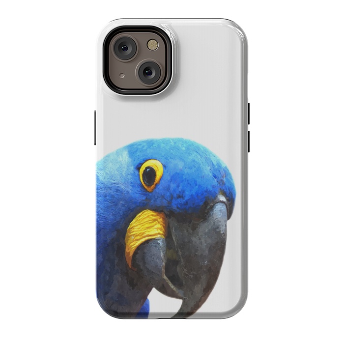 iPhone 14 StrongFit Blue Parrot Portrait by Alemi