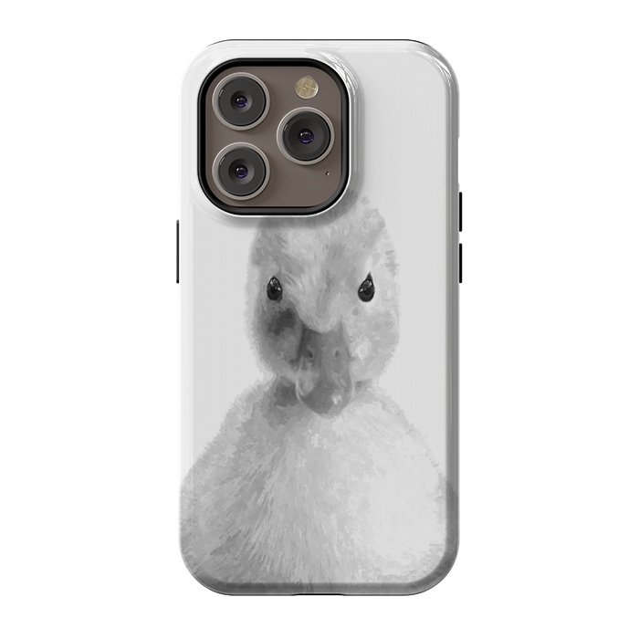 iPhone 14 Pro StrongFit Black and White Duckling by Alemi