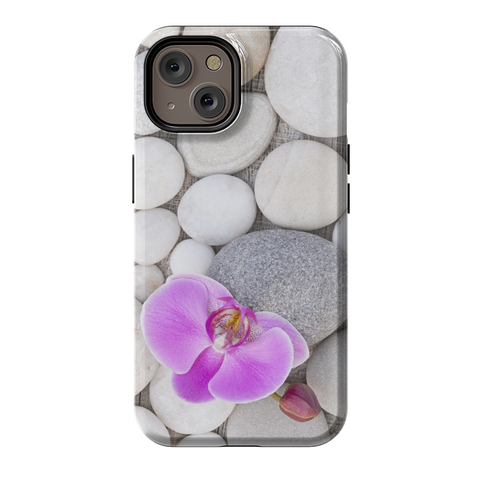 iPhone 14 StrongFit Zen Style Orchid On Pebble by Andrea Haase