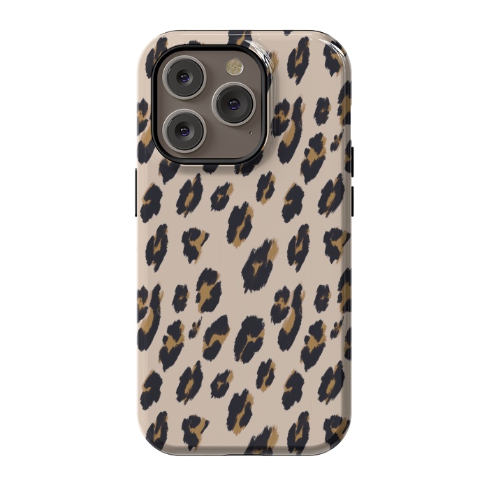 iPhone 14 Pro StrongFit B&B Leopard Design by Joanna Vog