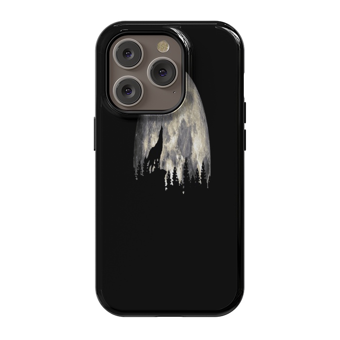 iPhone 14 Pro StrongFit Wild Solitary Wolf by Joanna Vog