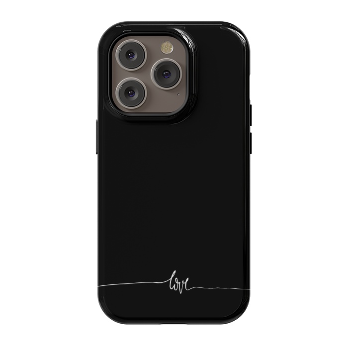 iPhone 14 Pro StrongFit Simply love - on black by DaDo ART