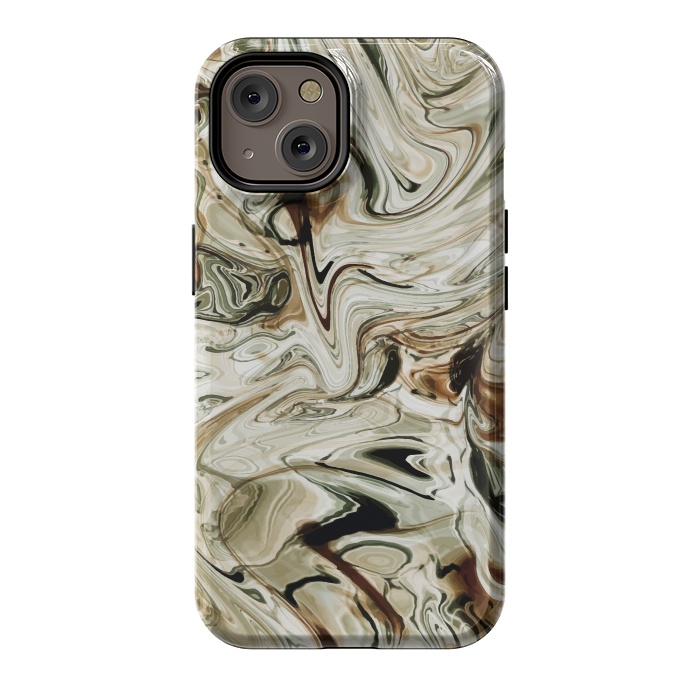 iPhone 14 StrongFit Brown Marble by Creativeaxle
