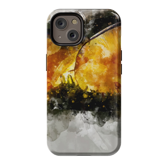iPhone 14 StrongFit Forest Yellow Mushroom by Creativeaxle