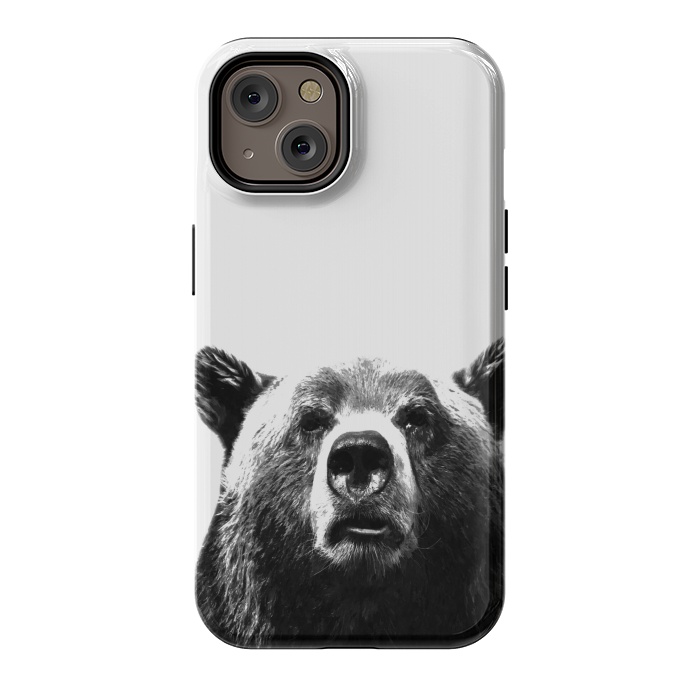 iPhone 14 StrongFit Black and White Bear by Alemi
