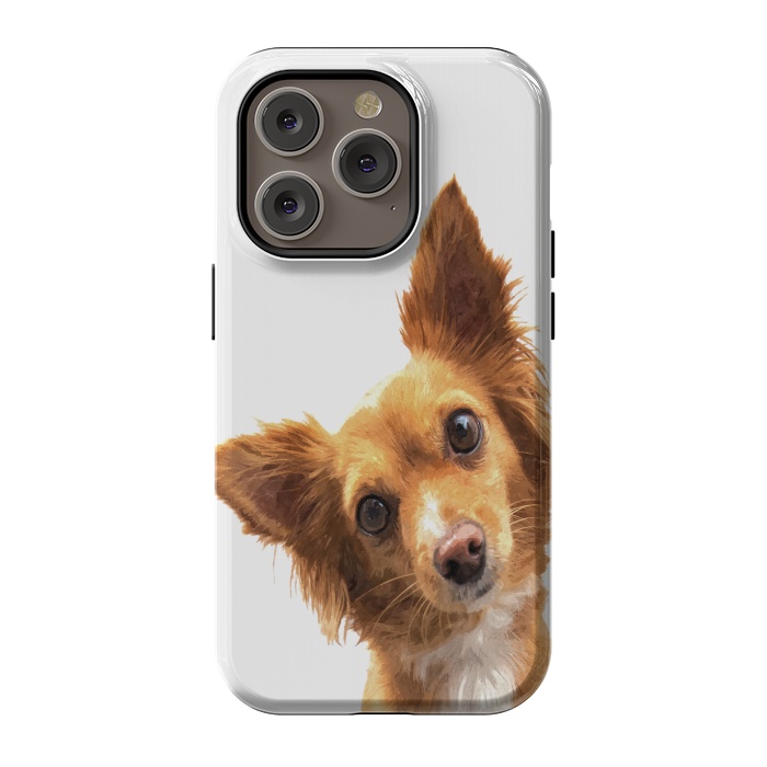iPhone 14 Pro StrongFit Curios Dog Portrait by Alemi