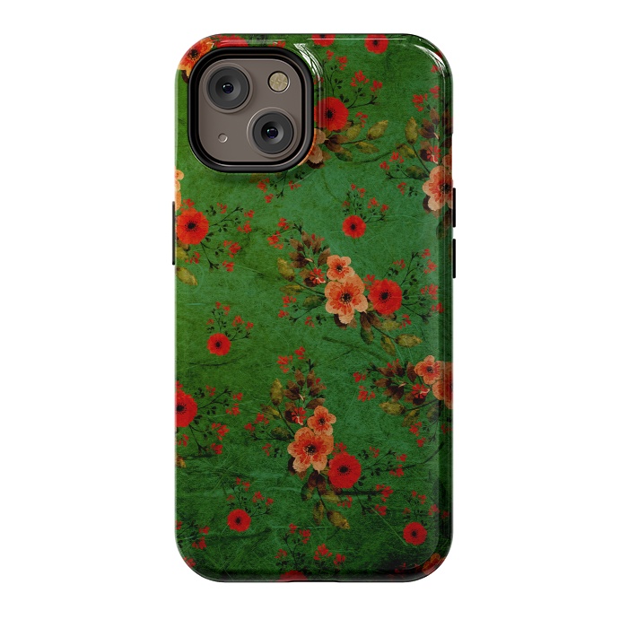 iPhone 14 StrongFit Vintage Flowers by Rossy Villarreal