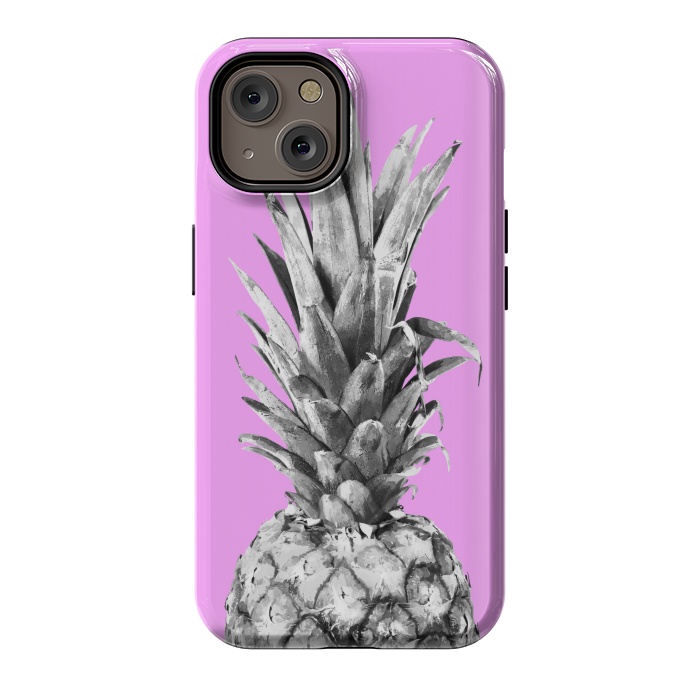 iPhone 14 StrongFit Black, White, Pink Pineapple by Alemi