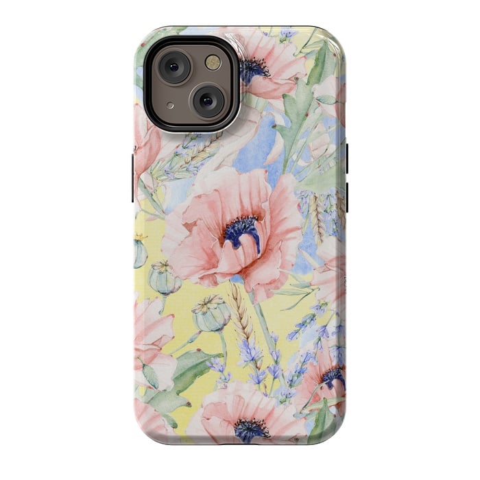 iPhone 14 StrongFit Pastel Summer Poppy Meadow by  Utart
