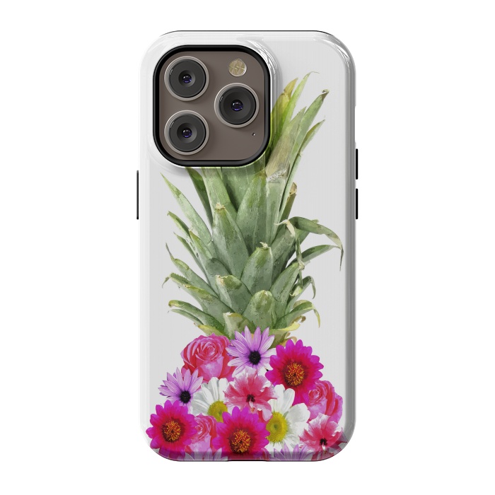 iPhone 14 Pro StrongFit Pineapple Flowers by Alemi
