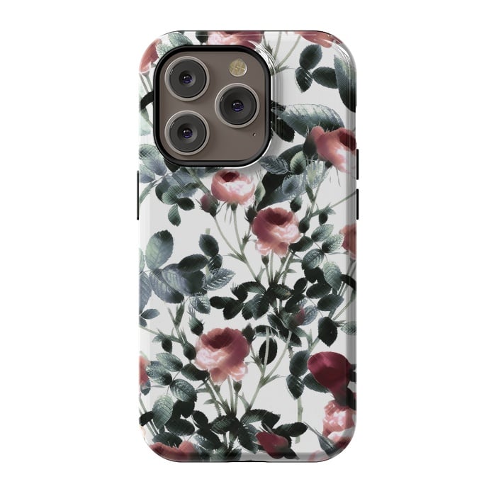 iPhone 14 Pro StrongFit Romantic pastel rose garden by Oana 