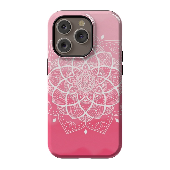 iPhone 14 Pro StrongFit Pink mandala by Jms