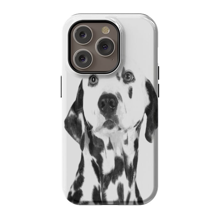 iPhone 14 Pro StrongFit Black and White Dalmatian by Alemi