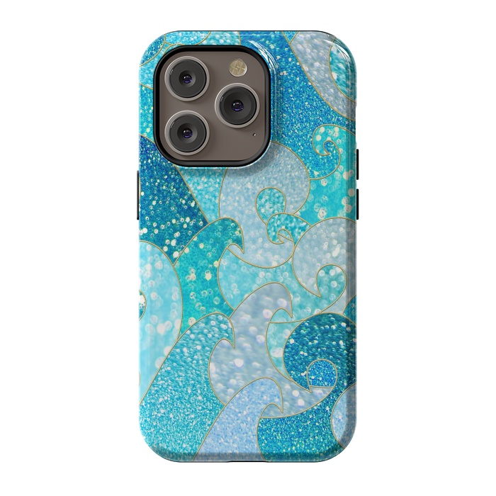 iPhone 14 Pro StrongFit Mermaid Ocean Glitter Waves by  Utart