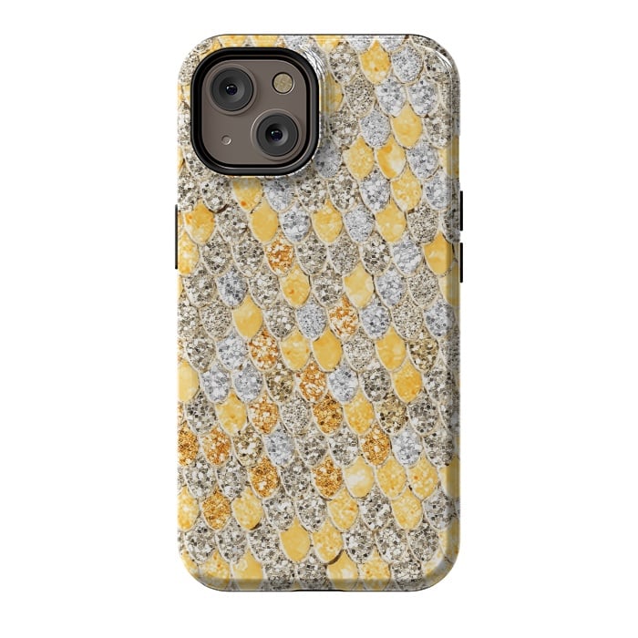 iPhone 14 StrongFit Gold and Silver Sparkling Mermaid Scales by  Utart