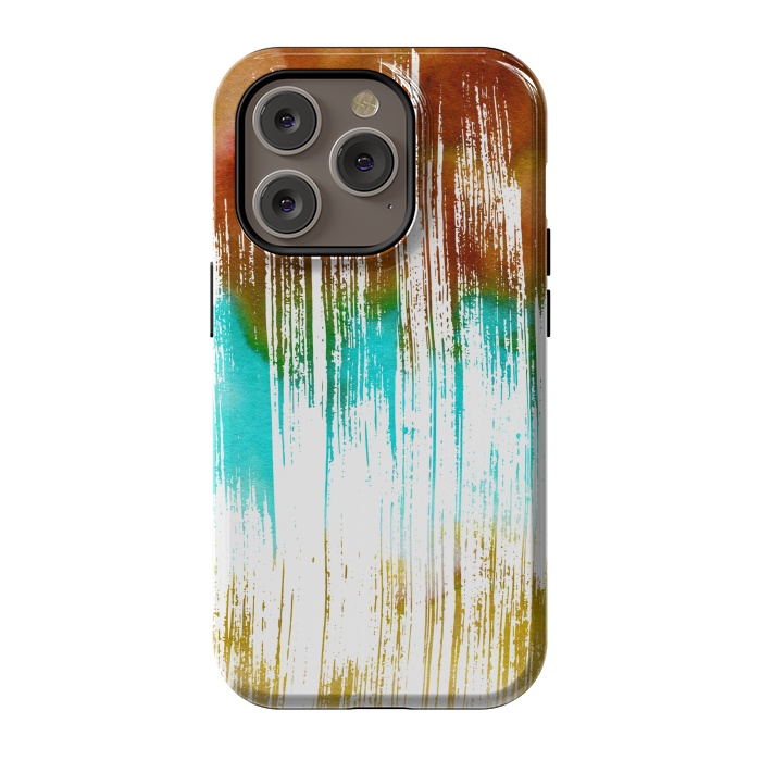 iPhone 14 Pro StrongFit Watercolor Scratches by Creativeaxle