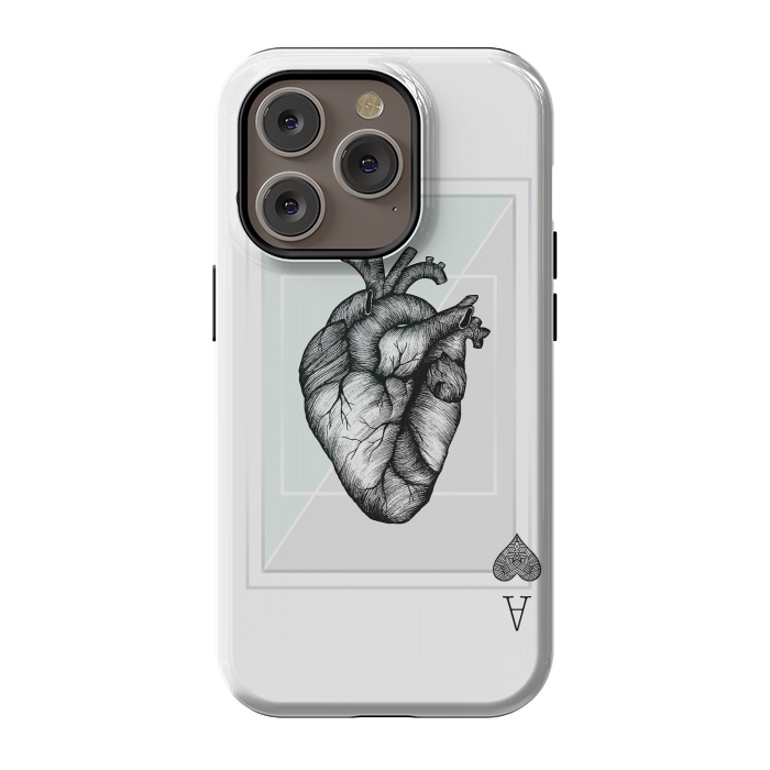 iPhone 14 Pro StrongFit Ace of Hearts by Barlena