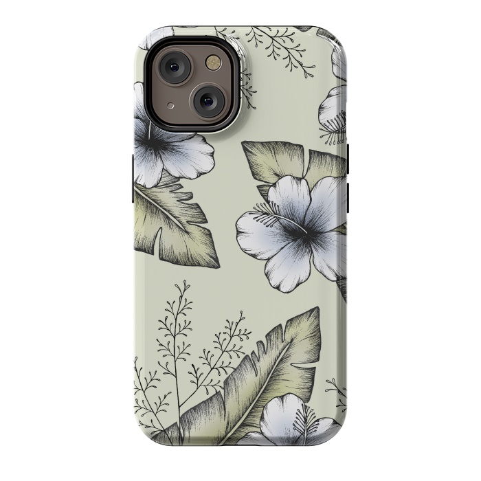 iPhone 14 StrongFit Tropical Blush by Barlena