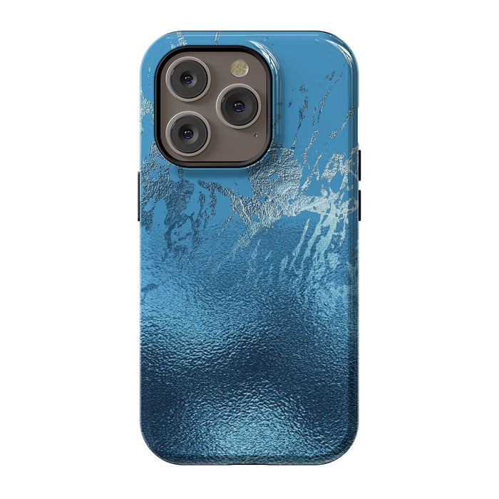 iPhone 14 Pro StrongFit Blue Metal and Marble  by  Utart