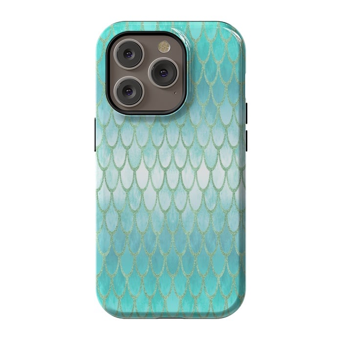 iPhone 14 Pro StrongFit Pretty Mermaid Scales 03 by Angelika Parker