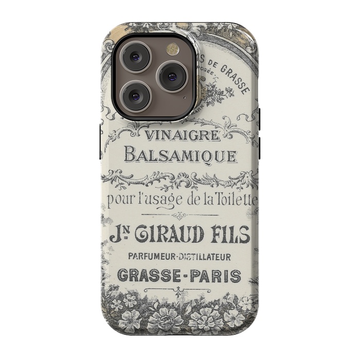 iPhone 14 Pro StrongFit Vintage French Typography by Andrea Haase