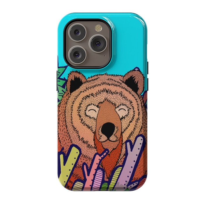 iPhone 14 Pro StrongFit The bear in the leaves by Steve Wade (Swade)