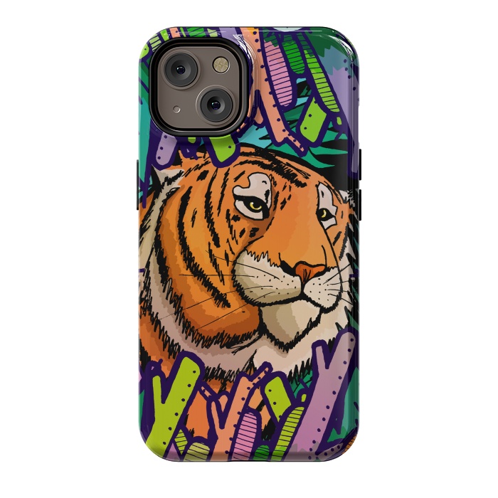 iPhone 14 StrongFit Tiger in the undergrowth  by Steve Wade (Swade)
