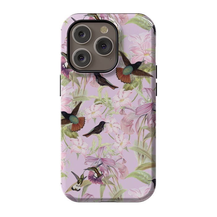iPhone 14 Pro StrongFit Flower and Bird Jungle  by  Utart