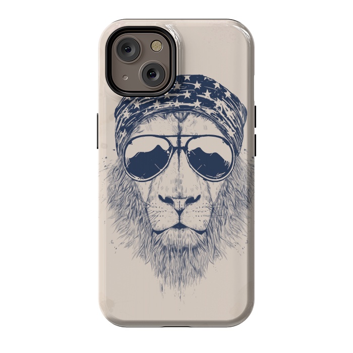 iPhone 14 StrongFit Wild lion by Balazs Solti