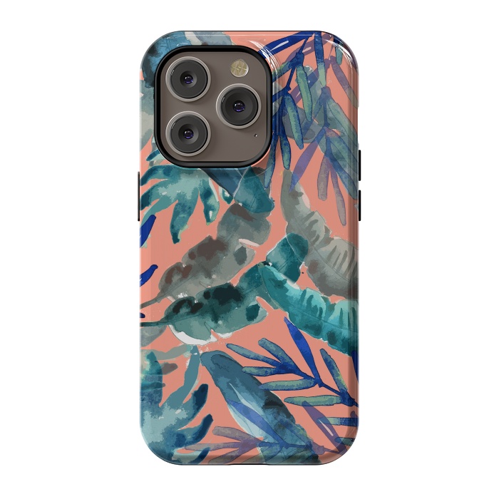 iPhone 14 Pro StrongFit Tropical Mix Coral by MUKTA LATA BARUA