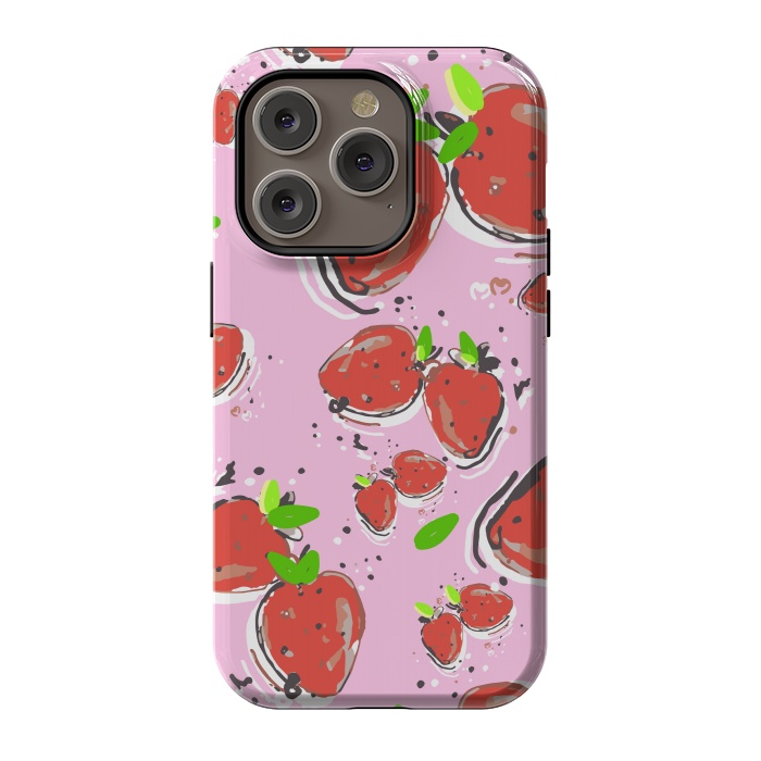 iPhone 14 Pro StrongFit Strawberry Crush New by MUKTA LATA BARUA