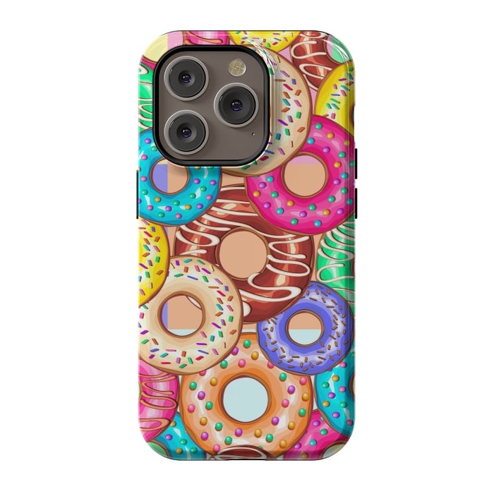 iPhone 14 Pro StrongFit Donuts Punchy Pastel flavours by BluedarkArt