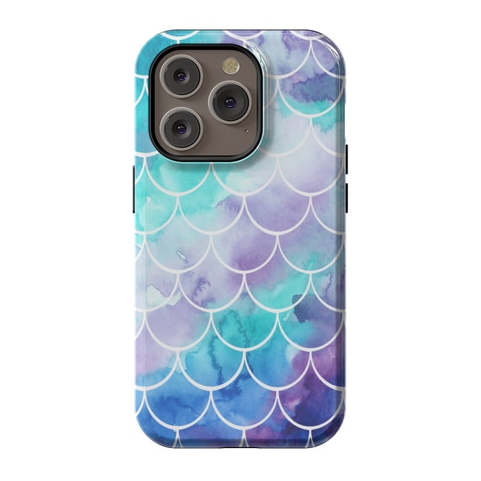 iPhone 14 Pro StrongFit Pastel Clouds Mermaids Tail by Becky Starsmore