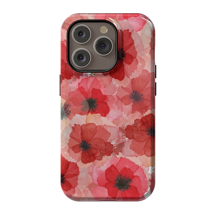 iPhone 14 Pro StrongFit Abstract Poppy Pattern by  Utart