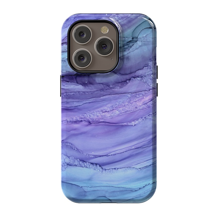 iPhone 14 Pro StrongFit Purple Mermaid Marble by Becky Starsmore