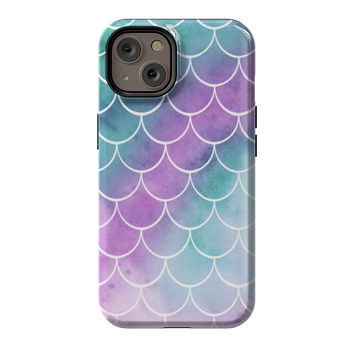 iPhone 14 StrongFit Dreamy Pastel Mermaid Scales by Becky Starsmore