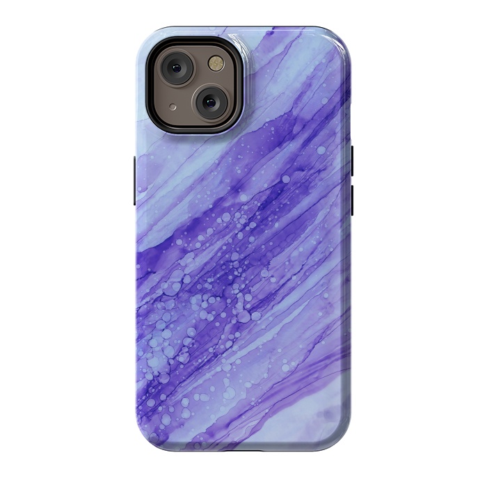 iPhone 14 StrongFit Purple Marble Print by Becky Starsmore